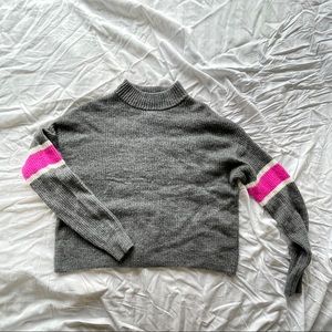 J + J Mock Neck Crop Knitted Sweater